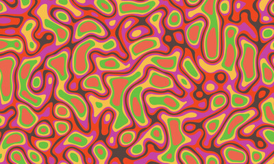 Psychedelic abstract vector background with hippie colors.