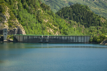 view of the Lanuza reservoir located in the Aragonese Pyrenees in the province of Huesca, Spain