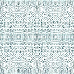 Acrylic prints Boho Style Geometric kilim ikat pattern with grunge texture 