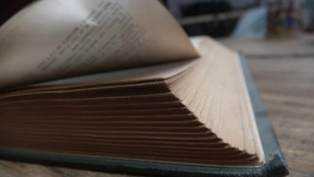 flipping through a book quickly