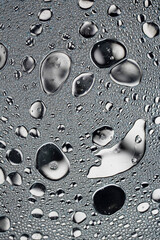 Black and White Oil and Water Abstract Wallpaper Background Texture. Oil Bubbles and blobs containing lots of bright vibrant beautiful designs. Unique fun image.