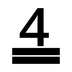 Fototapeta premium Max stack icon, four, Packaging Symbol