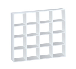 White storage rack. vector illustration