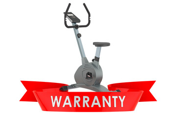 Exercise bike warranty concept. 3D rendering