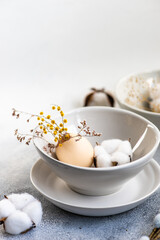 Table setting for Easter dinner