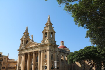 Fototapeta na wymiar Knisja ta 'San Publiju in Floriana Valletta, Malta