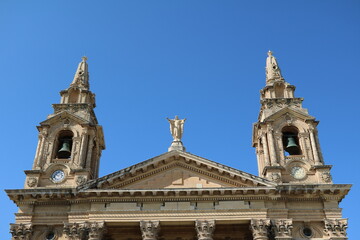 Fototapeta na wymiar Parish Church of St. Publius in Floriana Valletta, Malta