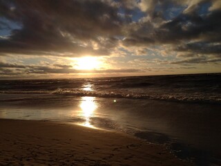 sunset on the beach
