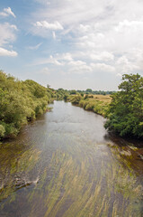 Fototapeta na wymiar River Wye and the Wye valley in the Summertime