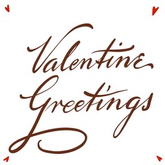 Stylish inscription happy Valentine’s Day greetings 