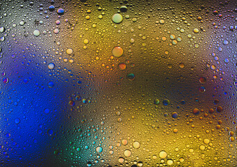 Abstract colorful bubbles. Freeze motion of color dust particles splash. Background image.