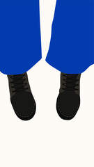 Legs in a modern trendy colors, minimalism art