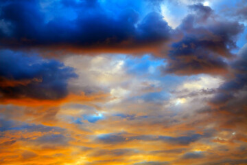 Beautiful sunset image  cloudscape background