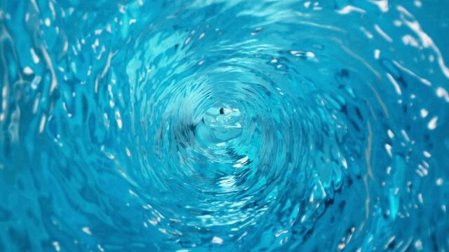 Super slow motion of rotating water in twister shape with zoom camera movement. Filmed on high speed cinema camera, 1000 fps.