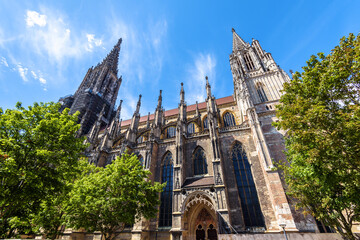 Ulm Minster or Cathedral of Ulm city, Germany