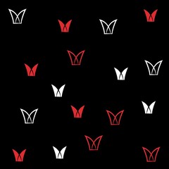 Obraz premium Illustration pattern mini crown in two colors and background for fashion design or other products.