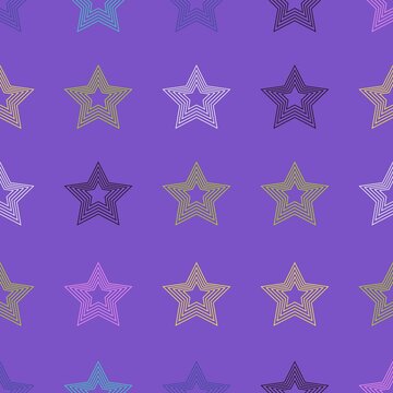 Illustration pattern stars with colors and background for fashion design or other products