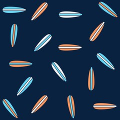 Illustration pattern surfboard with colors and background for fashion design or other products.