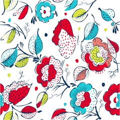 Illustration pattern flowers and background for fashion design or other products.