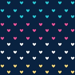 Illustration pattern heart with colors and background for fashion design or other products