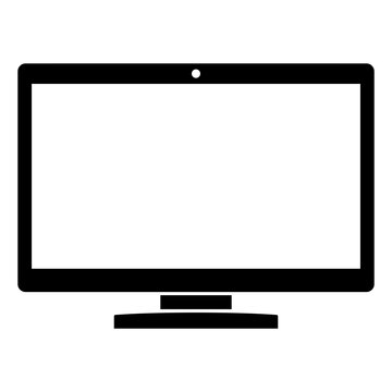 gz1053 GrafikZeichnung - english - modern flat computer monitor screen icon. - ratio 16 x 9 display - isolated - square xxl g10201