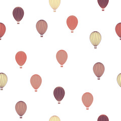 Simple air balloon doodle repeat pattern