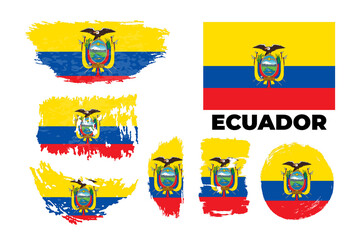 Flag of Ecuador, Republic of Ecuador. Template for award design