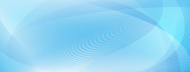 Abstract background made of curves and halftone dots in light blue colors