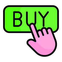 buying color outline icon, shopping and discount sale icon.