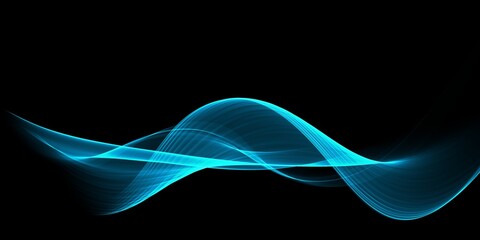  Blue light wave of energy with elegant lines
