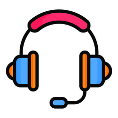 help line color outline icon, shopping and discount sale icon.