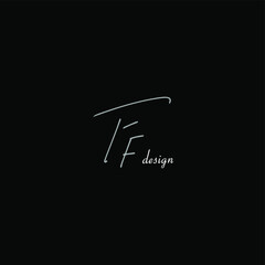 FF initial handwritten calligraphy, for monogram and logo