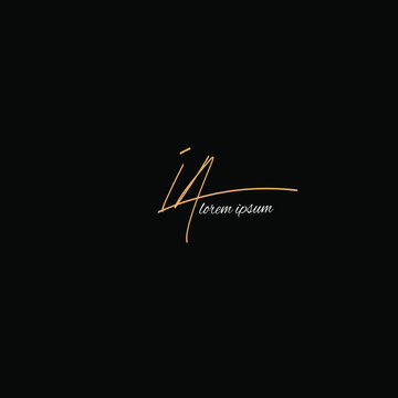 IA initial handwritten calligraphy, for monogram and logo