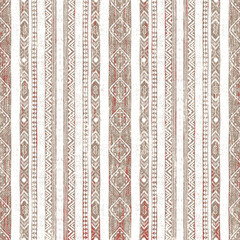 Geometric kilim ikat pattern with grunge texture
