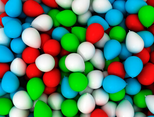 Collection of multi color balloons top view