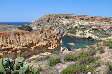 Fototapeta premium Anchor Bay Mediterranean Sea, Malta