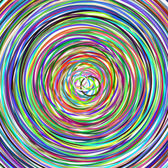 Abstract illustration of various color circles on white background