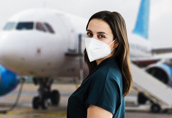 Facemask On Plane And In Airport