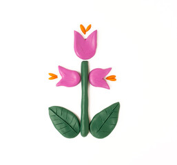  plasticine flower bell on a white background