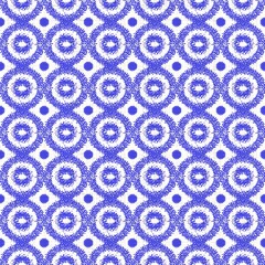 Azure blue glitch geo linen texture background. Seamless abstract textile effect. Distressed aqua water dye pattern. Coastal cottage beach home decor. Modern marine sailor fashion repeat cotton cloth