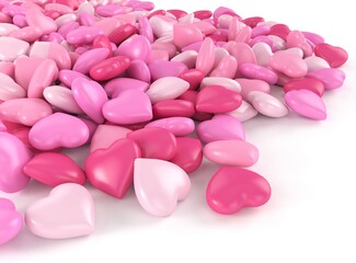 Obraz na płótnie Canvas pink candy hearts