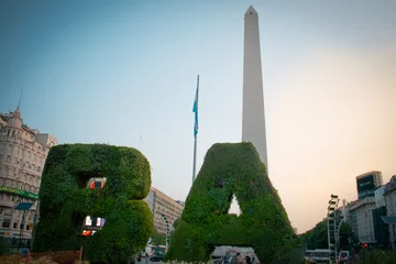 Fototapete Rund Obelisco de Buenos Aires © Grover