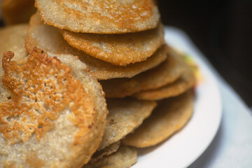 Potato pancakes or latke traditional homemade fried vegetable food recipe. Healthy organic vegan food