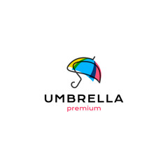 Unique abstract colorful umbrella logo