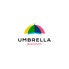Unique abstract colorful umbrella logo