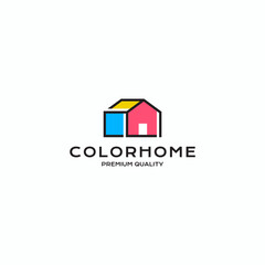 Fototapeta premium Color Home logo design