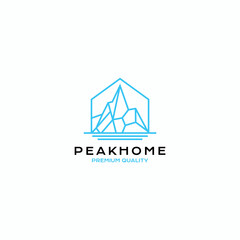 Fototapeta premium Ice Peak Home logo design