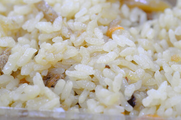 鶏めしのアップ素材