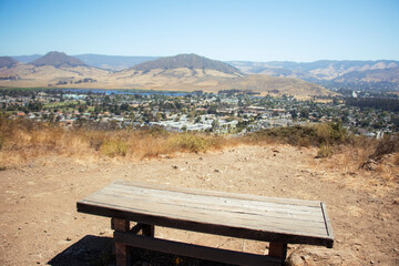 San Luis Obispo, California Hike, Landscape View of town of SLO