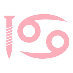 literally screw cancer, rebus style design template